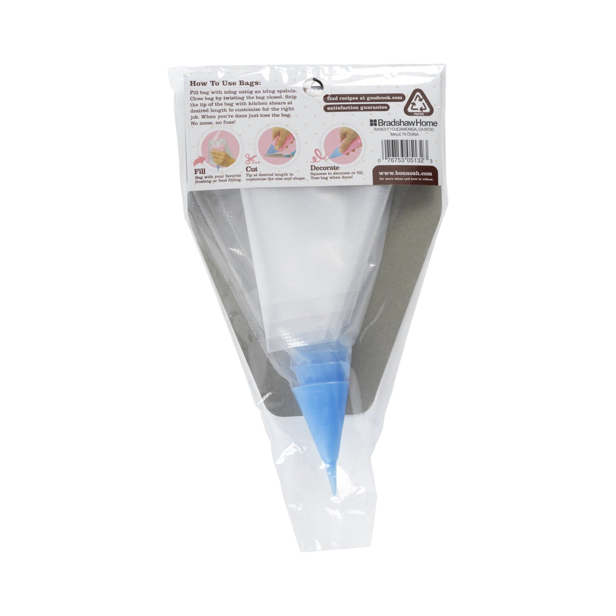 Disposable Cake Decorating Bags with Cut-to-Size Oodle Round Tips, 4-Count - Image 4